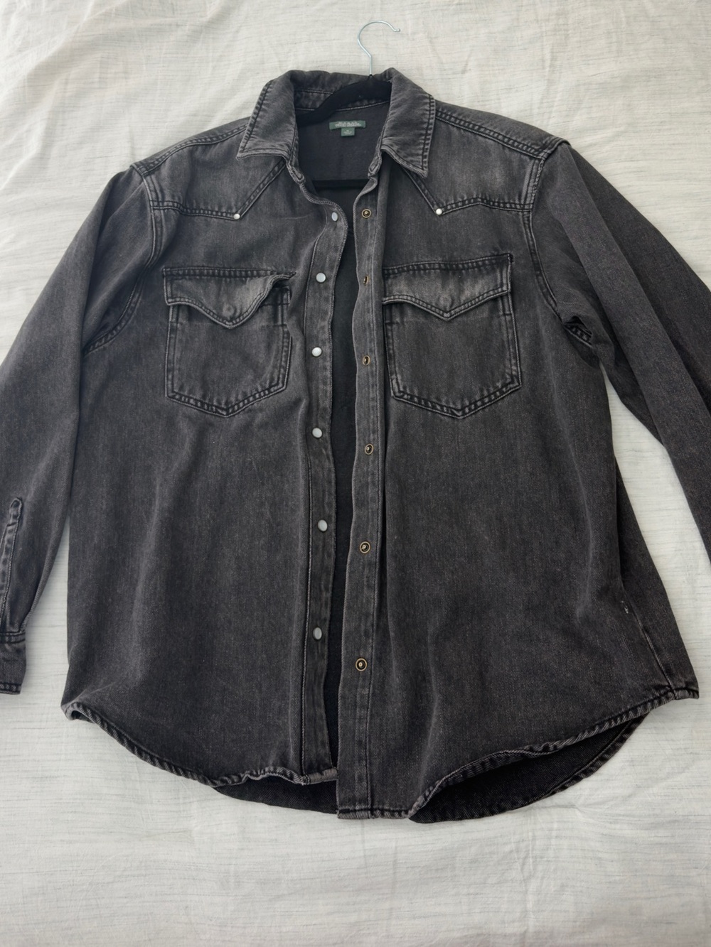 Washed Black Denim Jacket